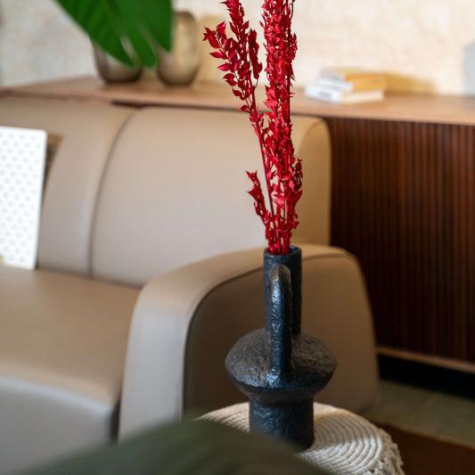 Obsidian Loop Ceramic Vase