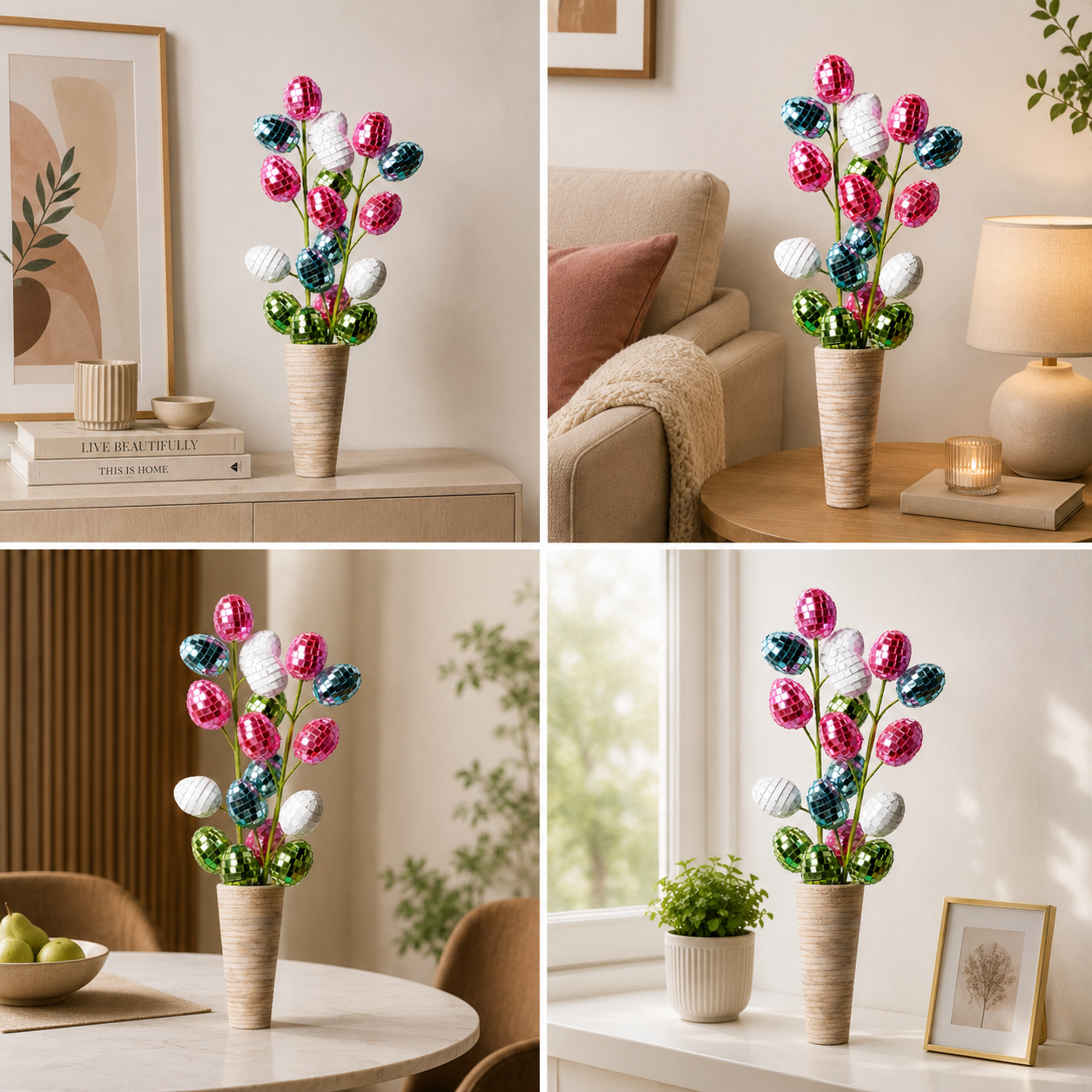 Pixel Petals mirrored flower