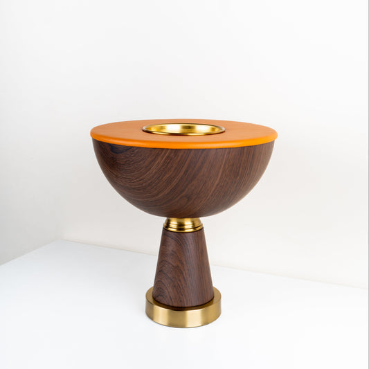 Suede Metal Centerpiece - Set of 2