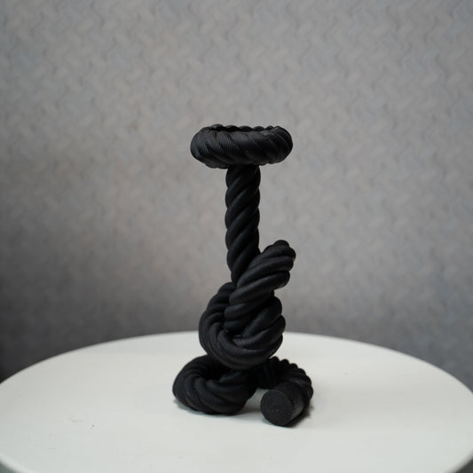 Torque Sculptural Resin Candle Holder
