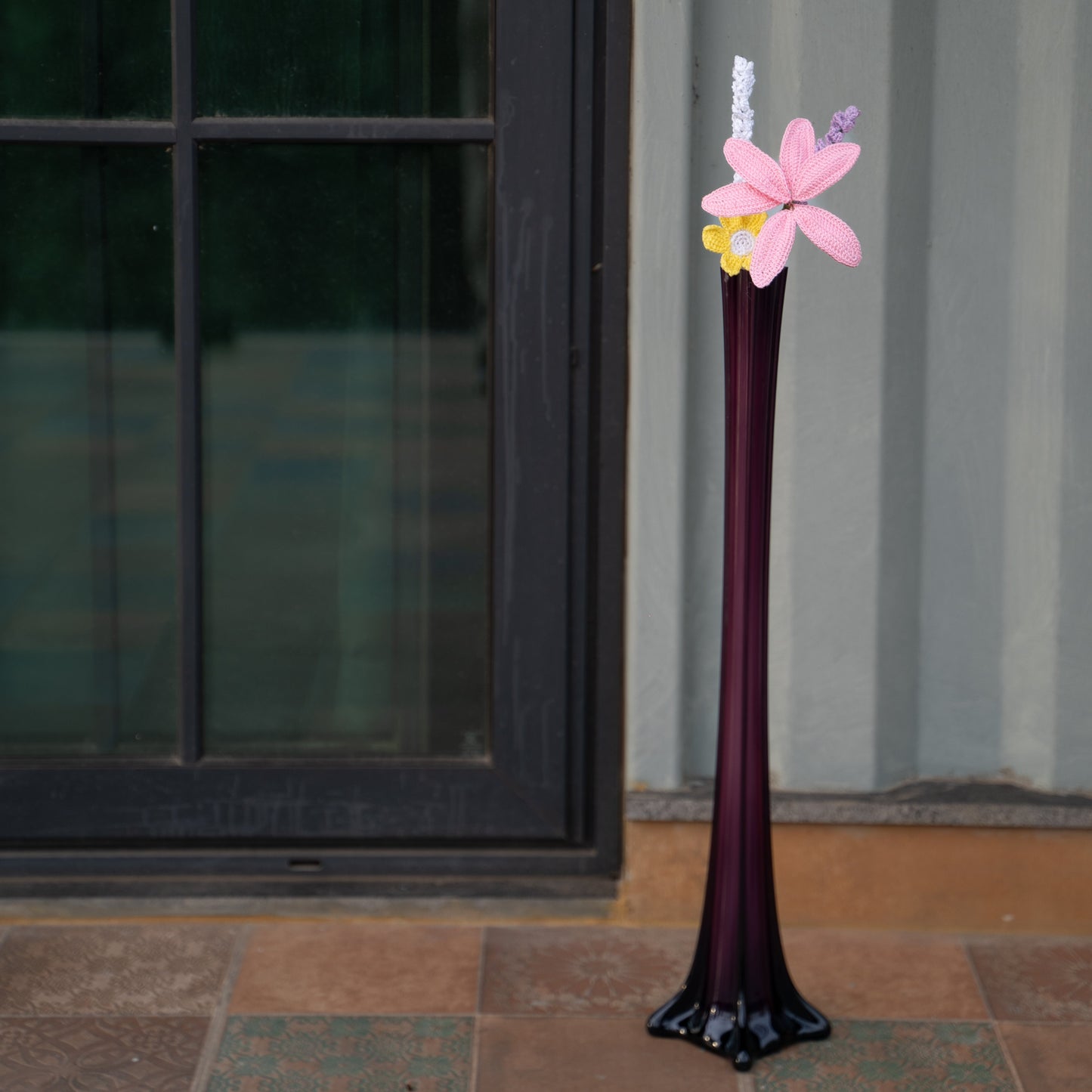 Verre Tall Glass Vase Set- Set of 2