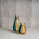 Cascade Flame Art Glass Vase Set β Set of 2