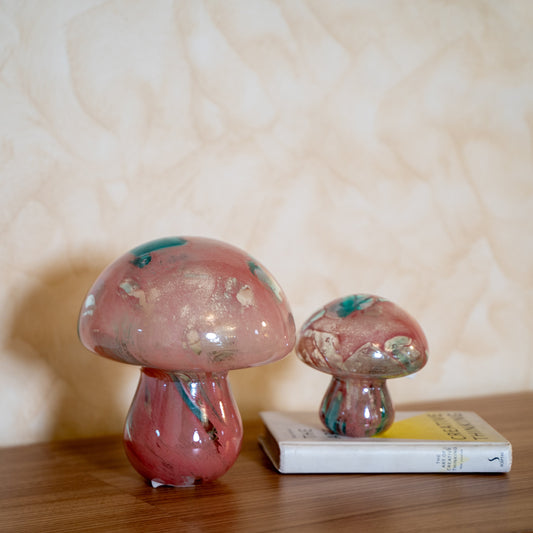 Esaku Glass Mushroom Set - Set of 2