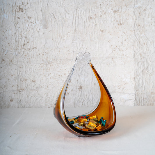 Matsya Glass Centerpiece Tray