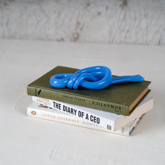 Sapphire Knot Glass Sculpture