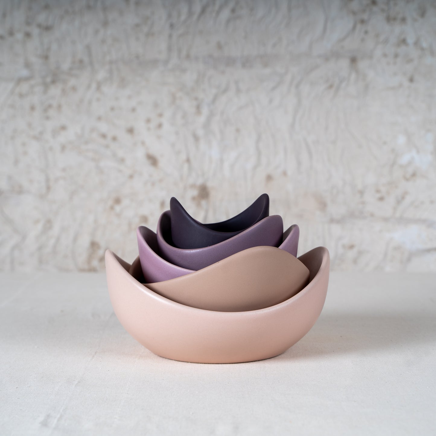 Sepal Ceramic Nesting Bowl Set - Set of 5