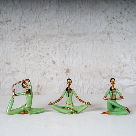 Tranquil Harmony Yoga Figurine Set – Set of 3