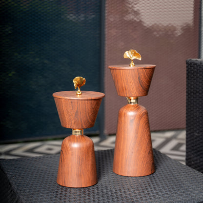 Aurum Ginkgo Centerpiece- Set of 2