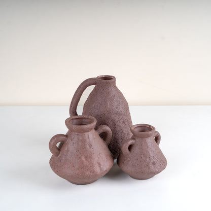 Bhoomi Trio - Rustic Terracotta Vase Set of 3
