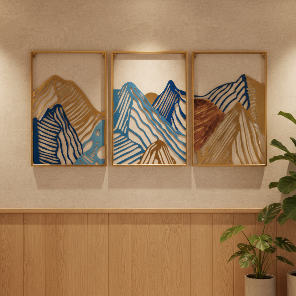 Alp Metal Wall Art – Set of 3