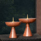 Iris Woodgrain Centerpiece Set with Brass Finial