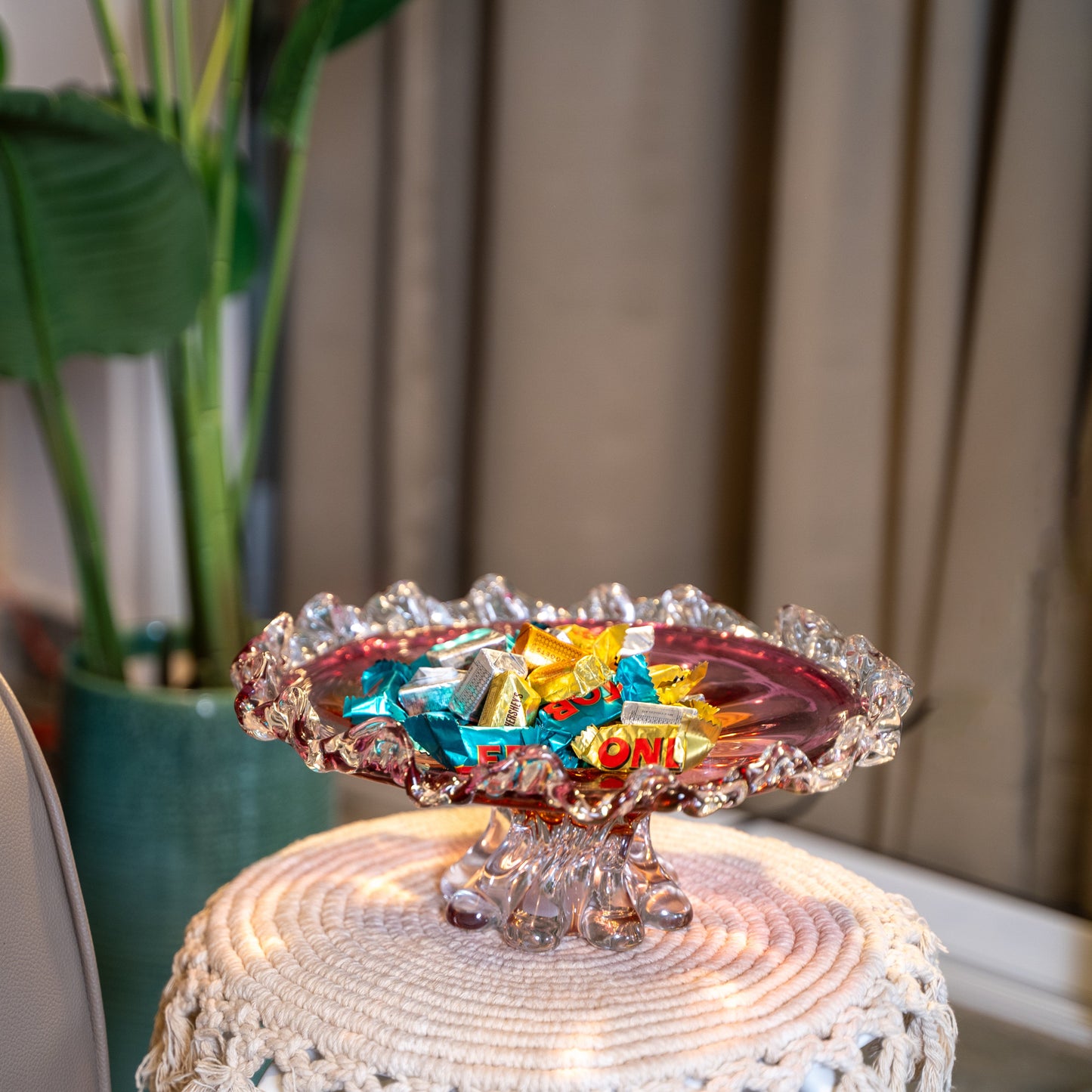  Mirru Glass Centerpiece Tray