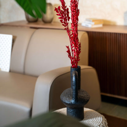 Obsidian Loop Ceramic Vase 