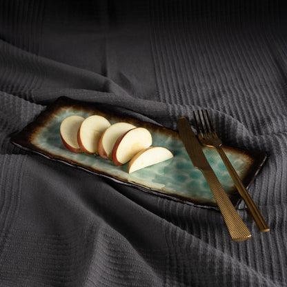 Ocean Ember Glazed Ceramic Platter