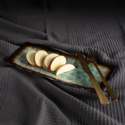 Ocean Ember Glazed Ceramic Platter