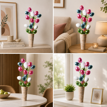 Pixel Petals mirrored flower