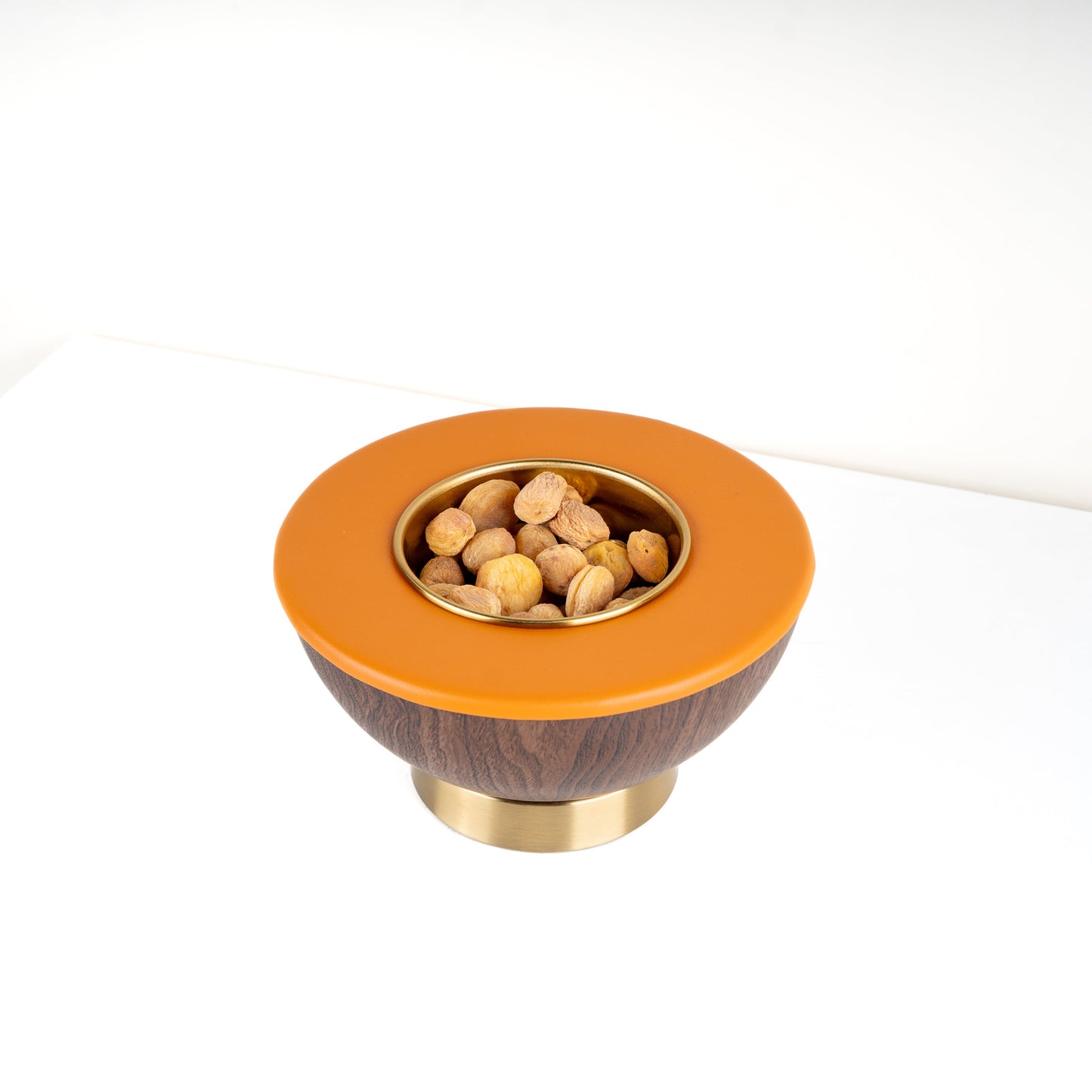 Suede Metal Centerpiece - Set of 2