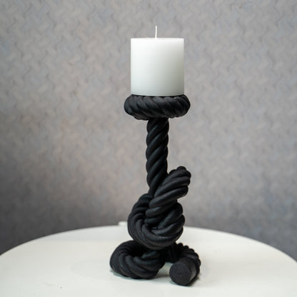 Torque Sculptural Resin Candle Holder