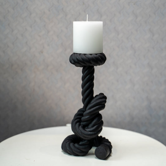 Torque Sculptural Resin Candle Holder