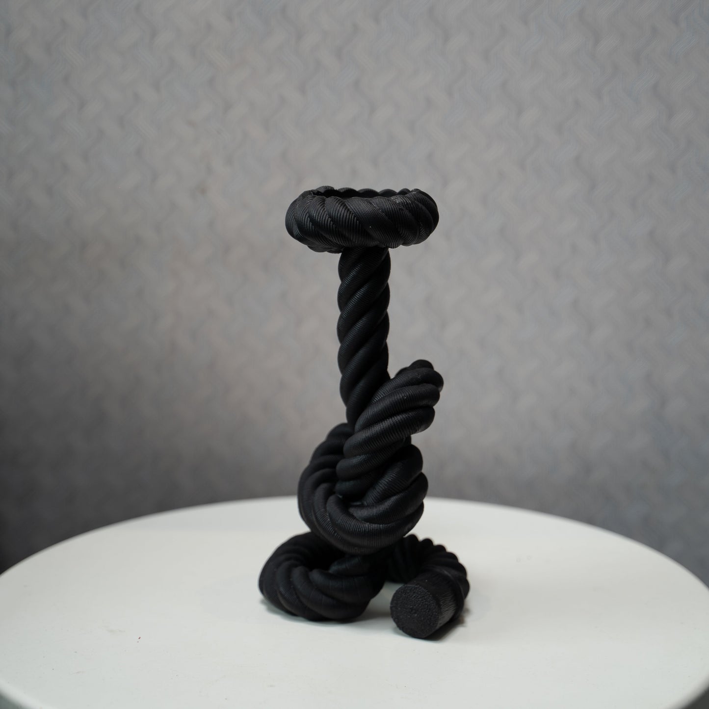 Torque Sculptural Resin Candle Holder