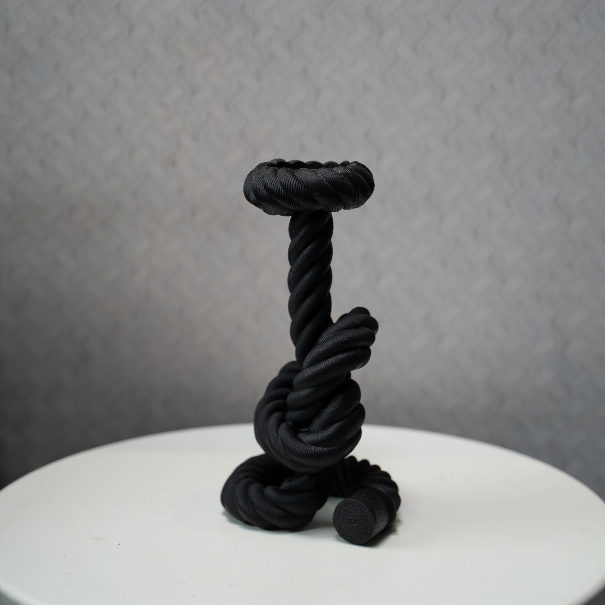 Torque Sculptural Resin Candle Holder
