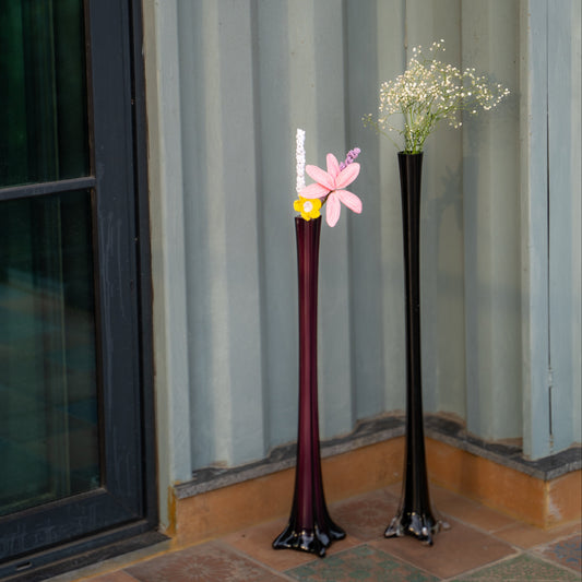 Verre Tall Glass Vase Set- Set of 2