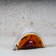 Amber Swirl Glass Tissue Holder
