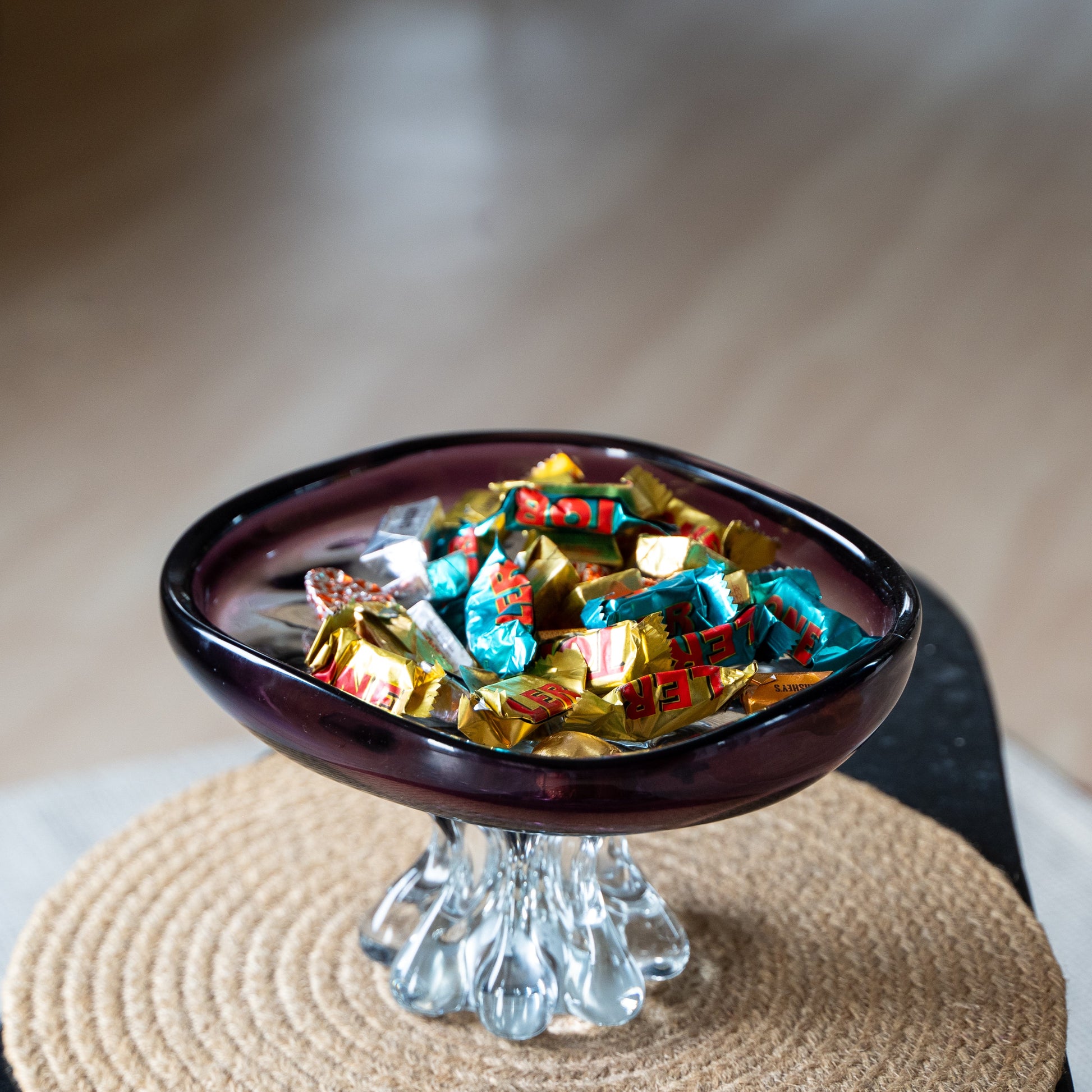 Aurora Handcrafted Glass Centerpiece Bowl