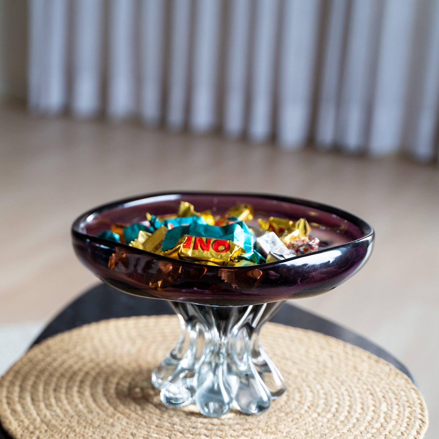 Aurora Handcrafted Glass Centerpiece Bowl