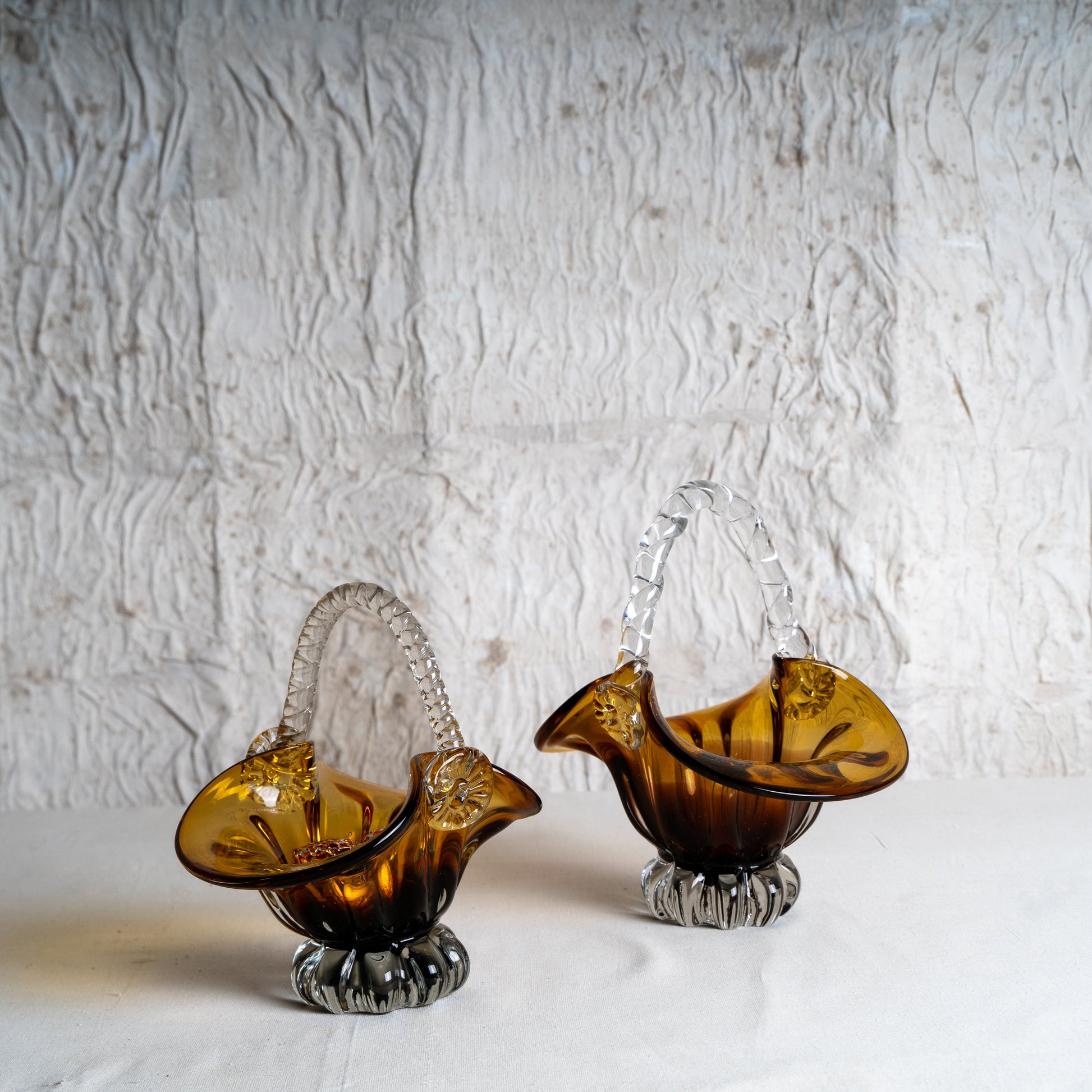 Dune Handcrafted Glass Basket Set - Set of 2