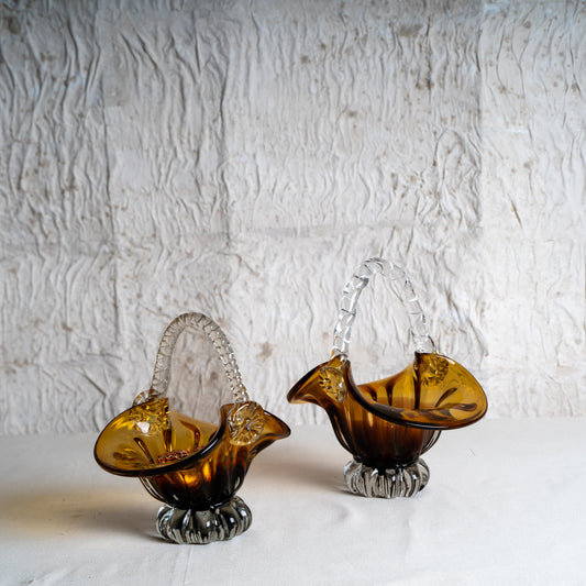 Dune Handcrafted Glass Basket Set - Set of 2