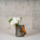  Erren Glass Bag Vase with Leather Handle