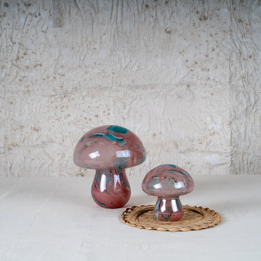 Esaku Glass Mushroom Set - Set of 2