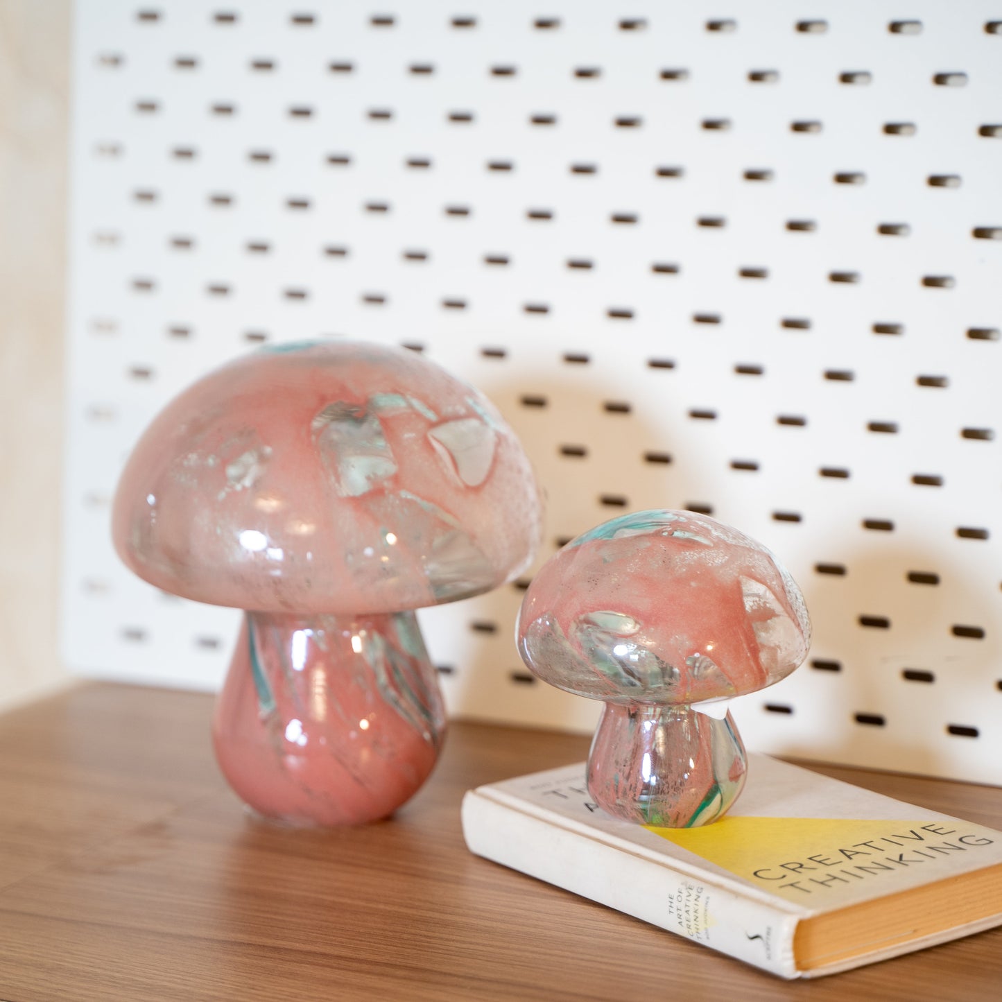 Esaku Glass Mushroom Set - Set of 2