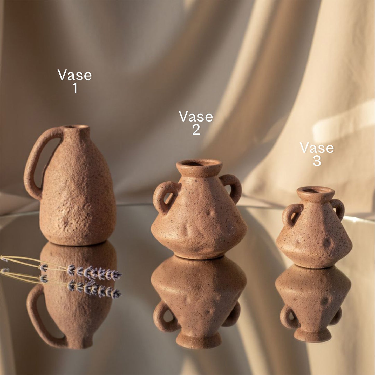 Bhoomi Trio - Rustic Terracotta Vase Set of 3