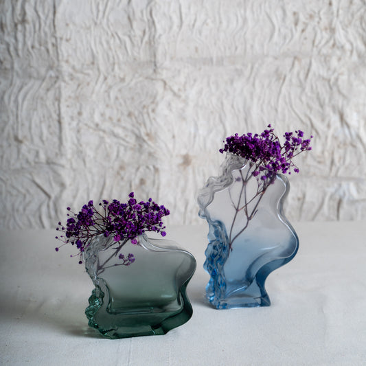  Nura Glass Vase Duo – Set of 2