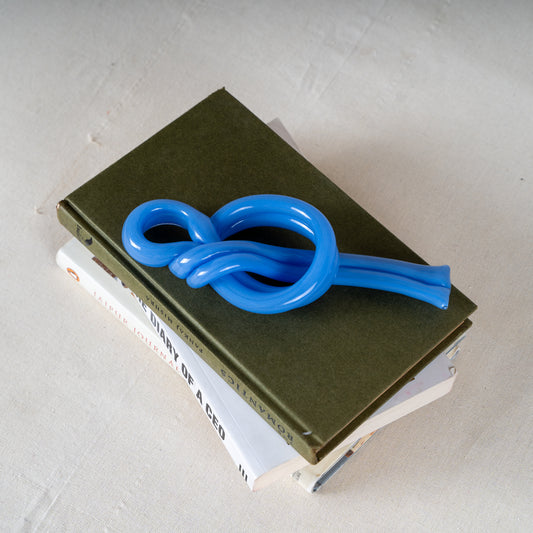 Sapphire Knot Glass Sculpture