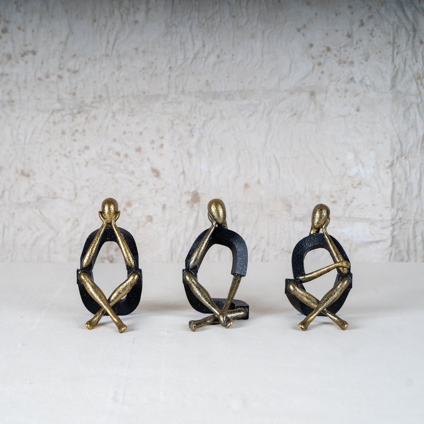 Seers Abstract Sitting Men Figurine Set - Set of 3