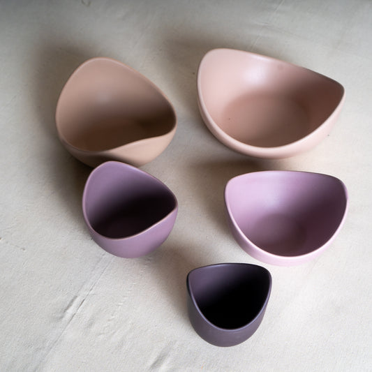 Sepal Ceramic Nesting Bowl Set - Set of 5