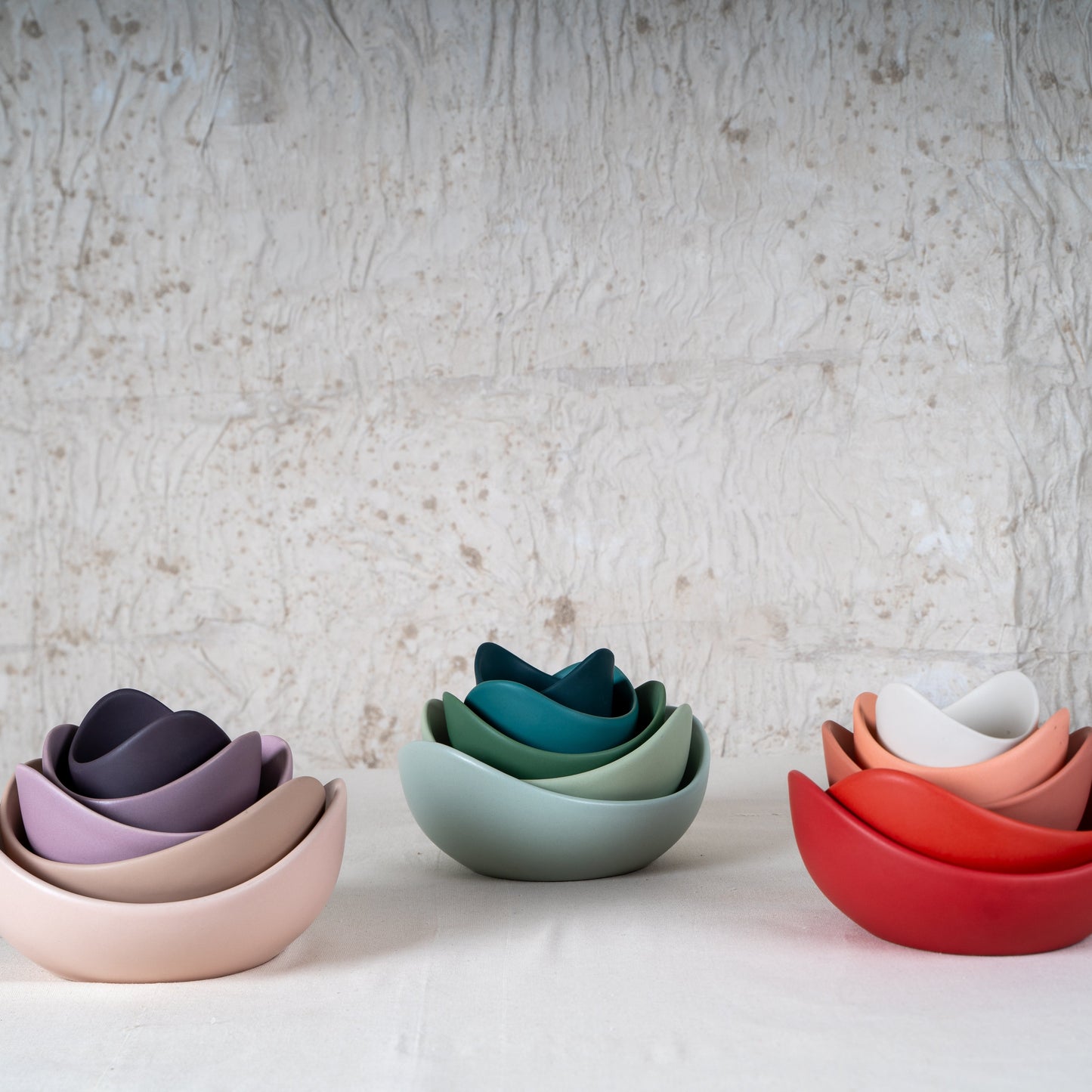 Sepal Ceramic Nesting Bowl Set - Set of 5