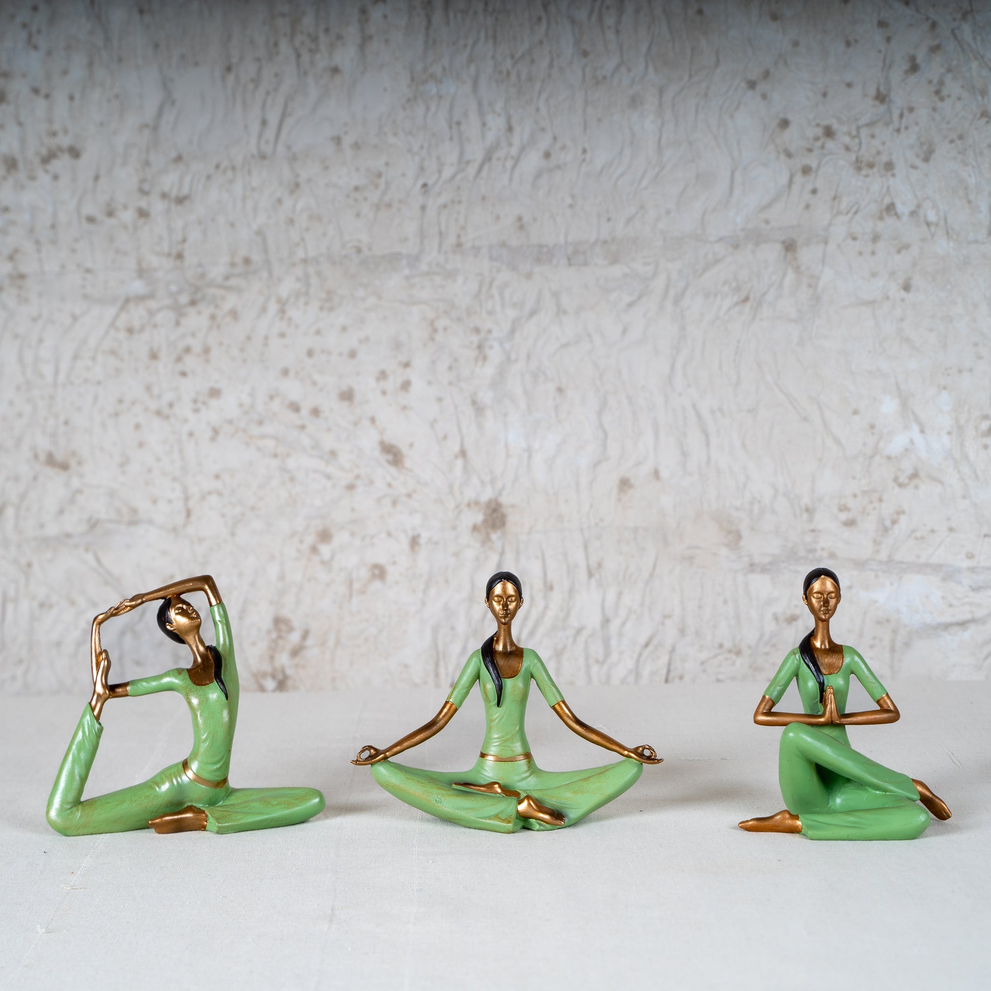 Tranquil Harmony Yoga Figurine Set – Set of 3