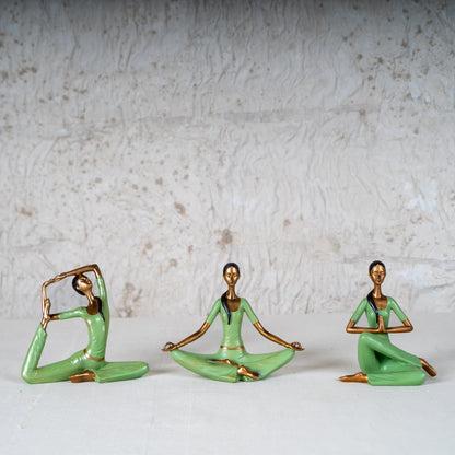 Tranquil Harmony Yoga Figurine Set – Set of 3